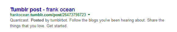 Tumblr post without text in URL
