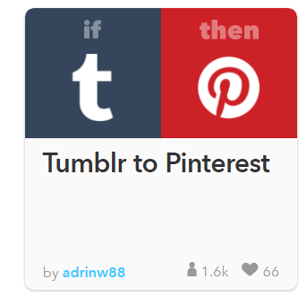 tumblr a pinterest ifttt