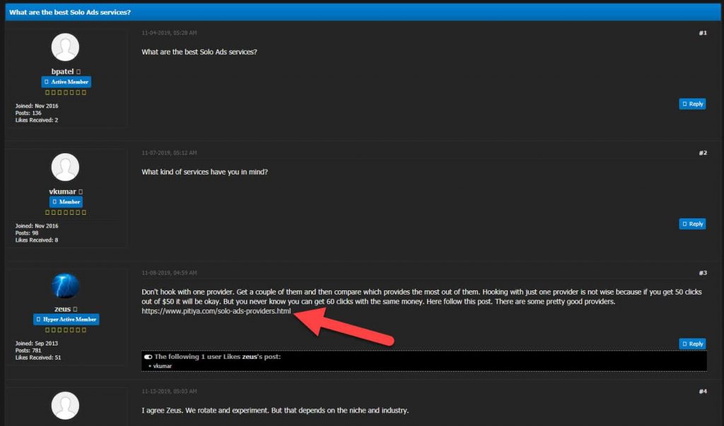 création de liens dans les forums dofollow