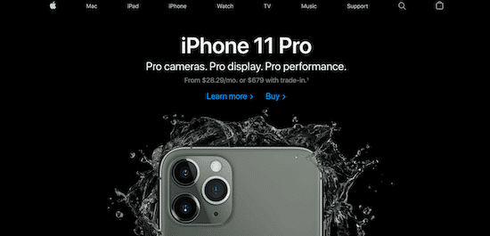 مثال على صوت ماركة Apple