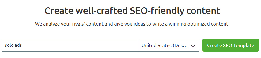 masukkan-kata kunci-semrush-konten-templat