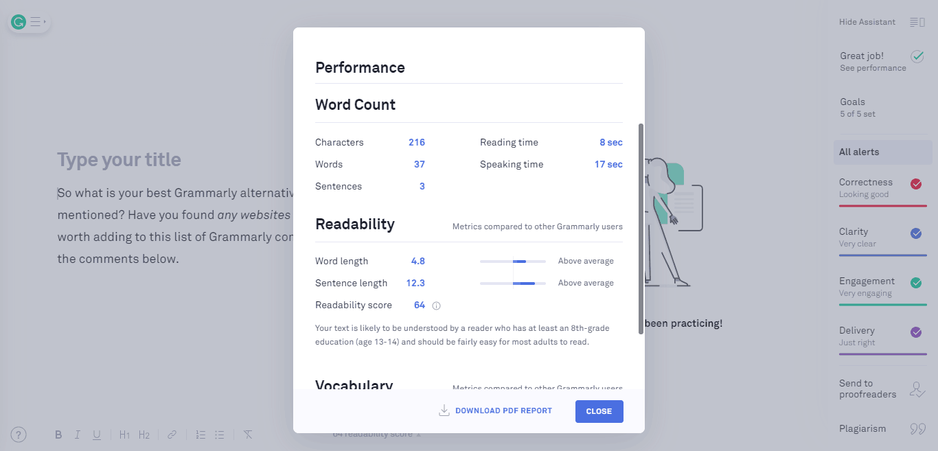 grammarly-writing-assistant-performance-report