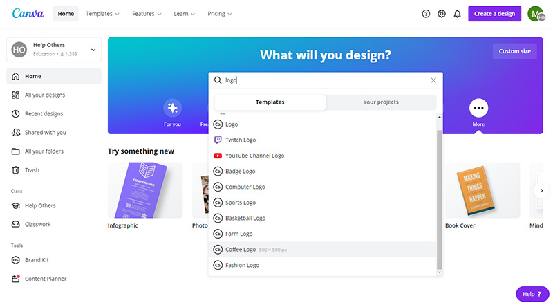 แพลตฟอร์มการออกแบบ canva