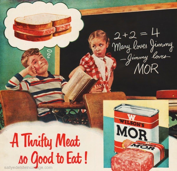 Vintage MOR konserve et reklamı sevgililer günü