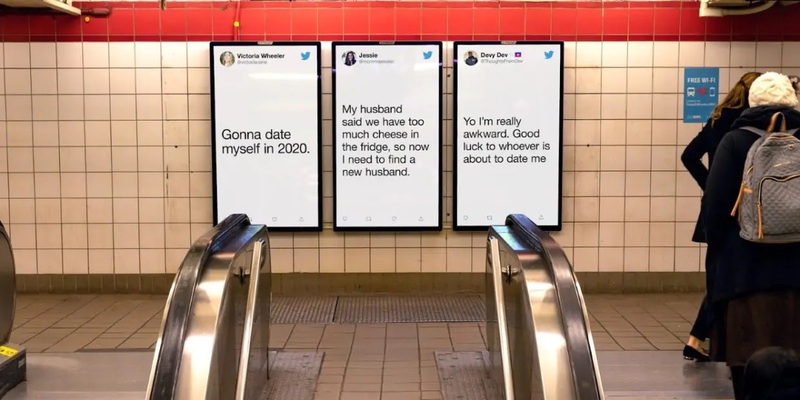 Sevgililer günü reklamı Twitter tweet afişleri