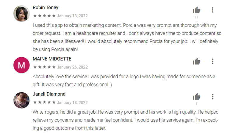Fiverr หลักฐานทางสังคม