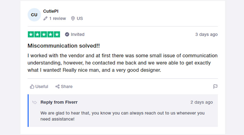 Fiverr หลักฐานทางสังคม