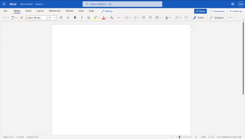 Aplikasi web Microsoft Word