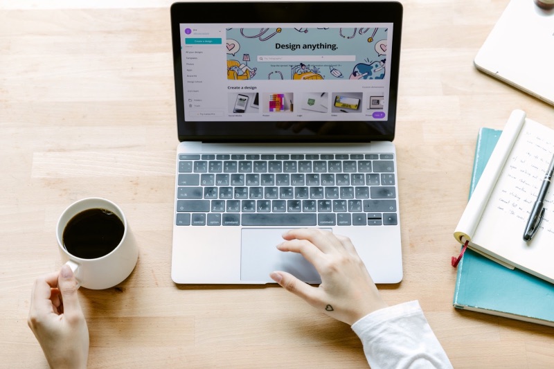 Desain aplikasi web laptop Stok Gambar