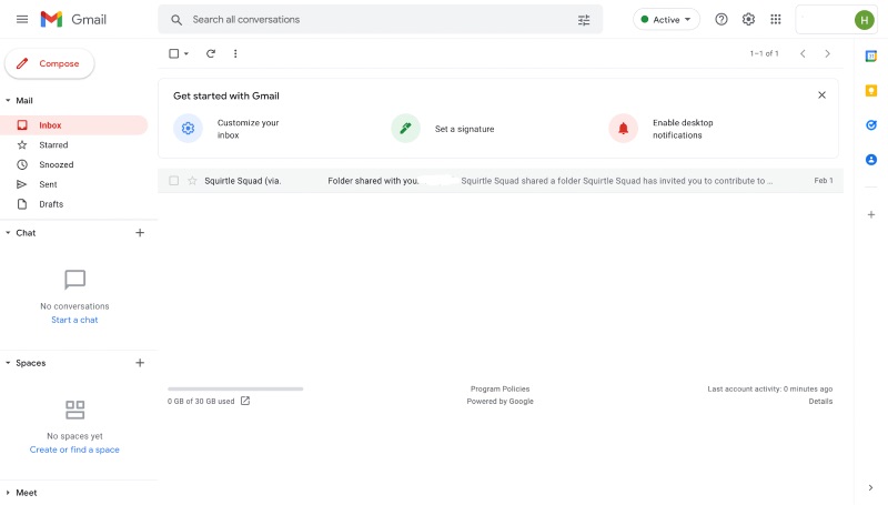 aplikasi web Gmail