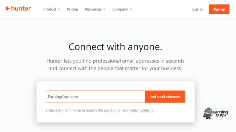 Alat Pencarian Email Hunter