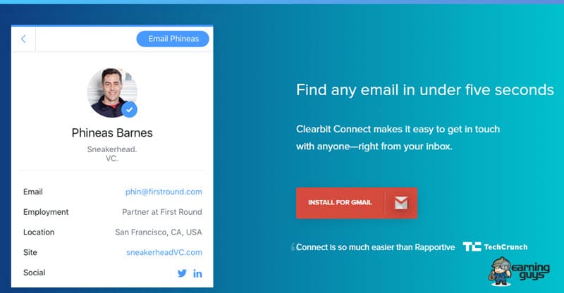 Perangkat Lunak Pencarian Email Clearbit
