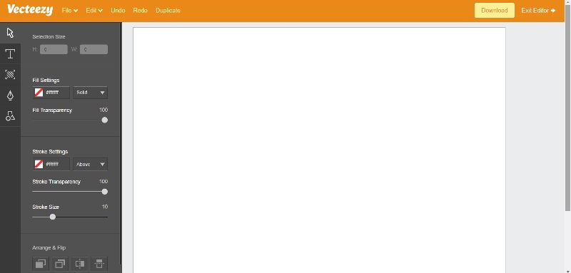 مثال محرر متجه على الإنترنت