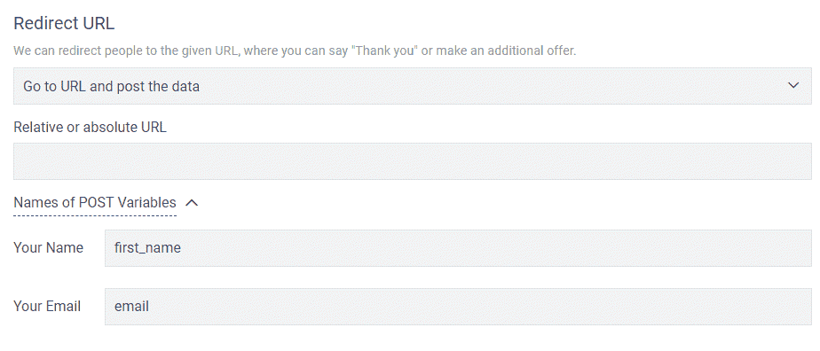 redirect-url-post-data-convertful