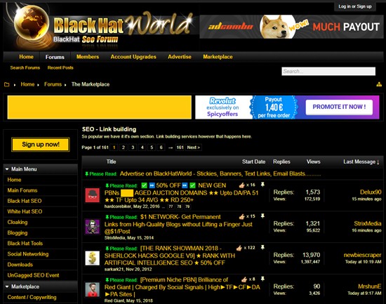 BlackHatWorld Geri Bağlantı Satın Almak İçin En İyi Yer