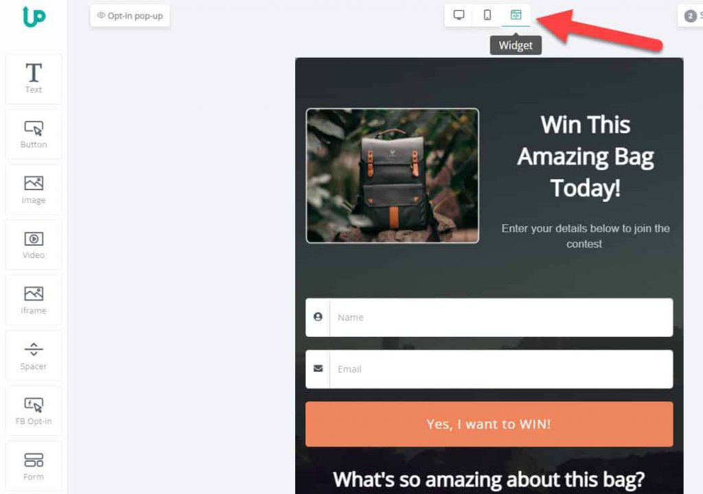 edit-upviral-widget-editor