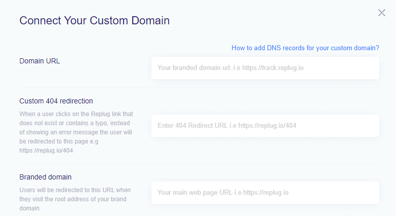 menghubungkan domain khusus