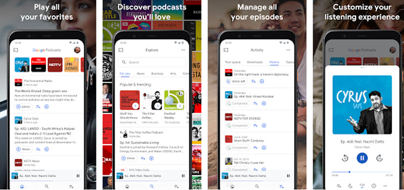 Googleポッドキャストアプリ
