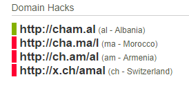 ドメインタイパーによるドメインハック
