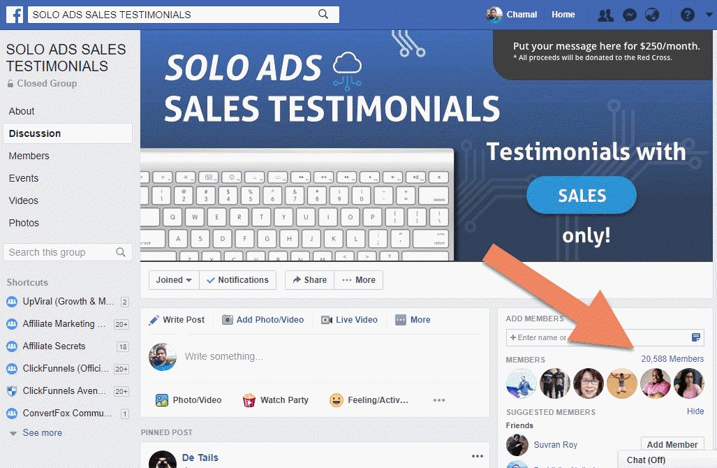 Solo Ads Sales Testimonials Facebook-Gruppe Solo Ads Sales Testimonials Facebook Group