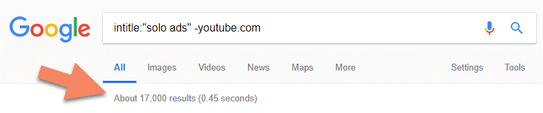 Schränken Sie die Google-Ergebnisse mithilfe von Suchoperatoren ein solo-ads-vendor-websites-google-search