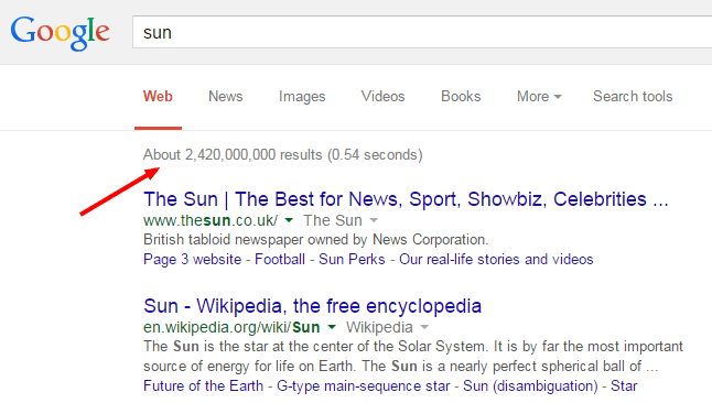 sun Google search
