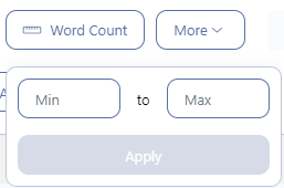 ตัวกรองจำนวนคำใน WriterZen
