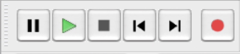 Audacity 播放暂停录制按钮