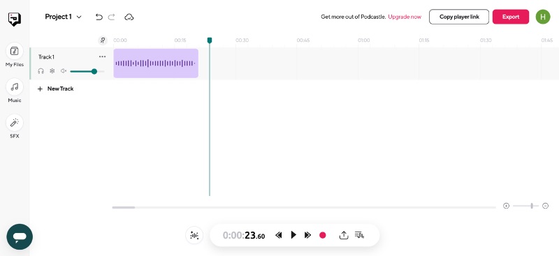 Arquivo do editor de podcast importado