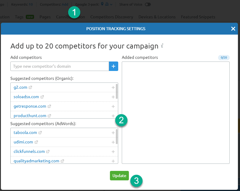 adaugă-concurenți-semrush-monitorizare-poziție
