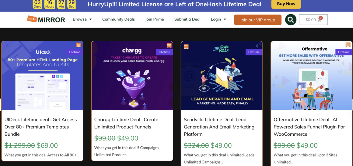 dealmirror come appsumo alternativo e stacksocial