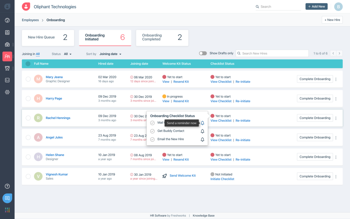 ซอฟต์แวร์ Freshteam HR