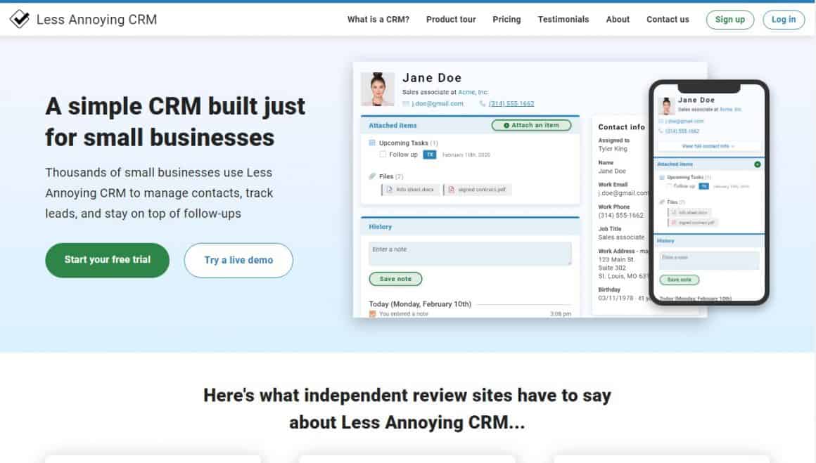 최고의 CRM 도구 덜 성가신 CRM