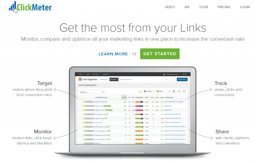 clickmeter-主页