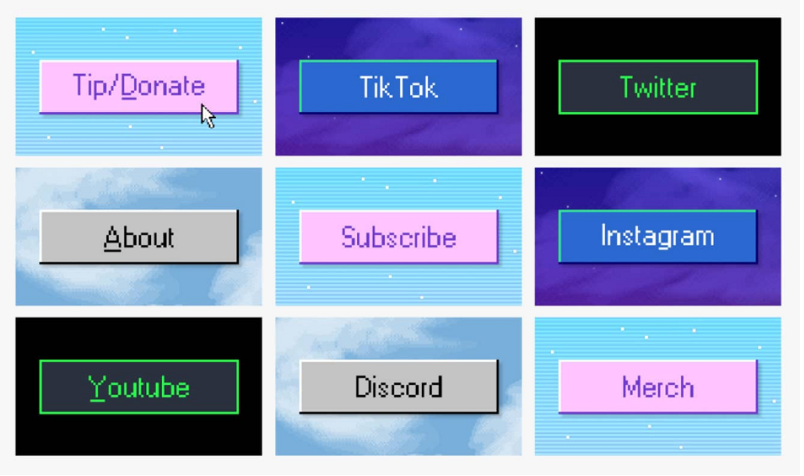 Paket template panel Twitch