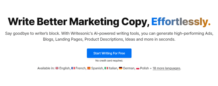 Logo di Writesonic