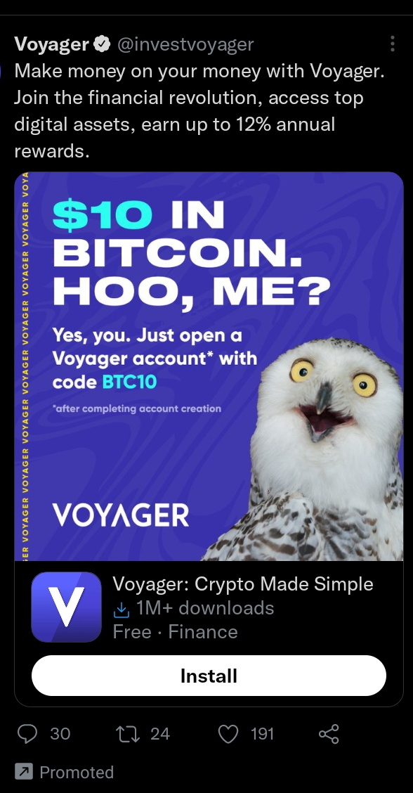 Tiwtter 信息流廣告