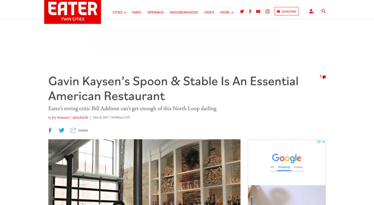 Articol Eater pentru Spoon and Stable