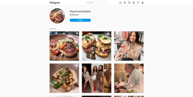 lingură și hashtag instagram stabil