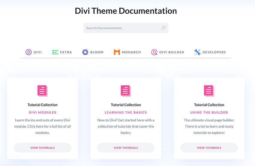 Documentazione sul tema Divi