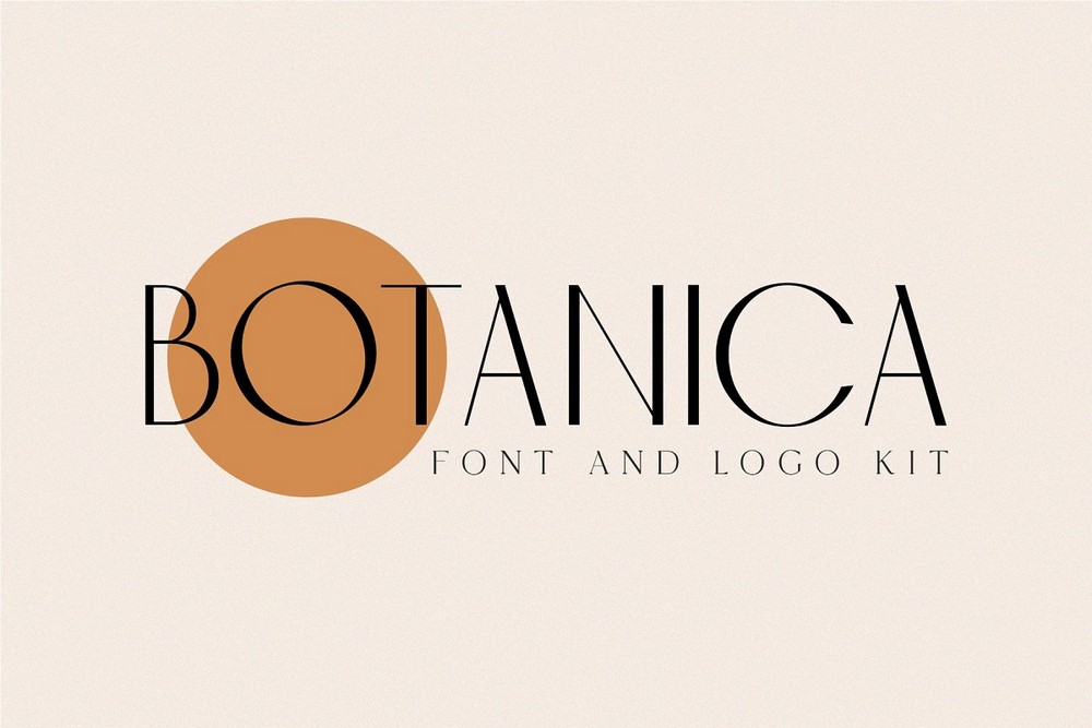 Botanica — nowoczesny zestaw czcionek i logo