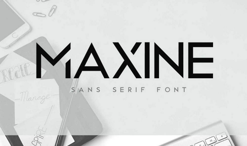 Maxine — elegancka czcionka bezszeryfowa