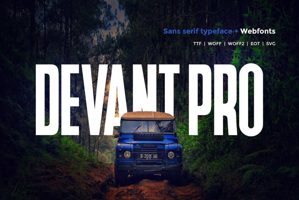 Devant Pro — nowoczesna czcionka bezszeryfowa