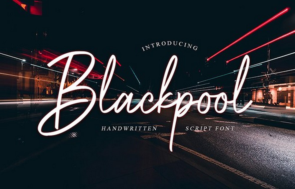 Blackpool — odręczna czcionka skryptu