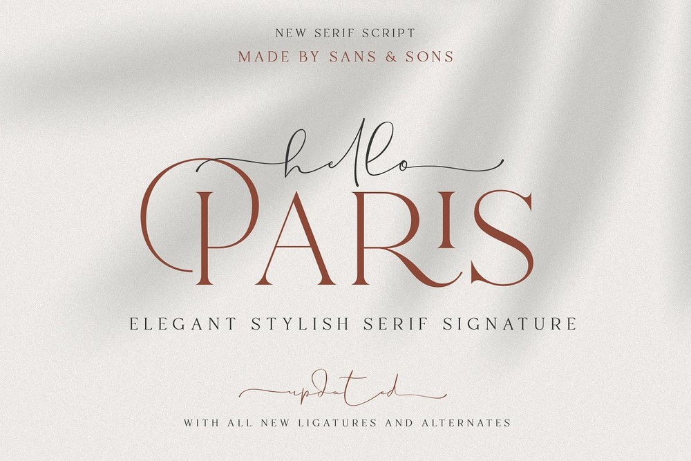 Hello Paris — para nowoczesnych czcionek