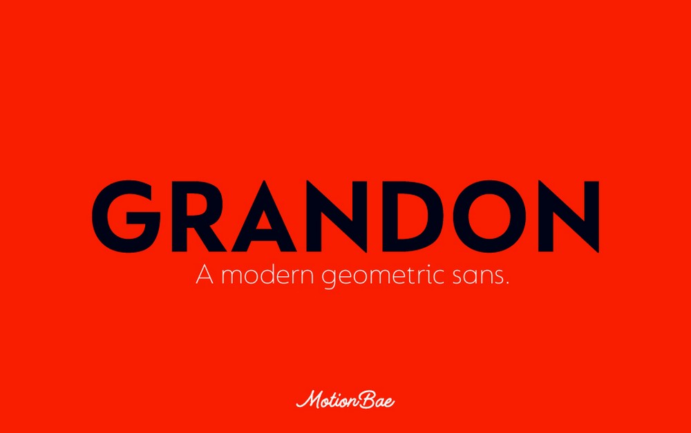 Grandon — geometryczna czcionka Sans