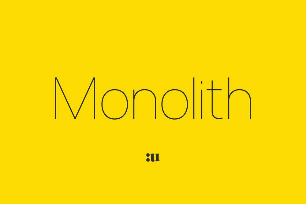 Monolith — rodzina czcionek Thin Sans