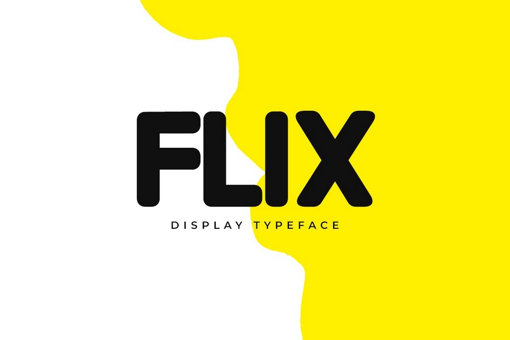 FLIX - Nowoczesna czcionka logo i wyświetlacz