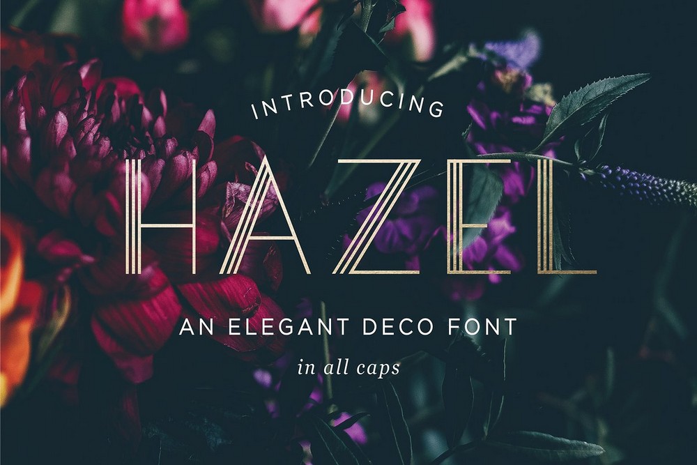 Hazel — elegancka czcionka w stylu art deco