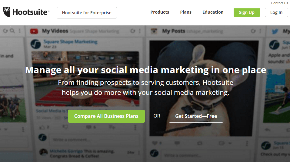 strumento collegato di hootsuite